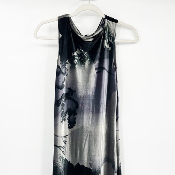 Syrup Womens Vintage Whimsical Y2K Witchy Velvet Floral Side Slit Dress Size M - Picture 2 of 9